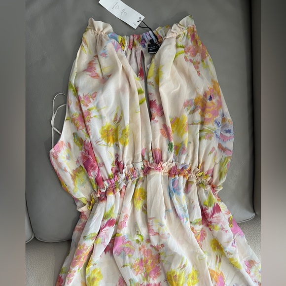 NWT - Zara Women’s Floral Print Chiffon Maxi Dress - Size L - Picture 7 of 13